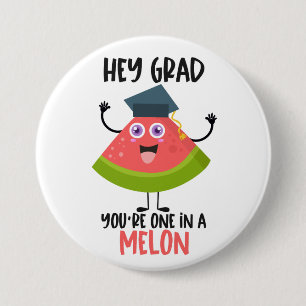 Funny Melon Pun Graduation  7.5 Cm Round Badge