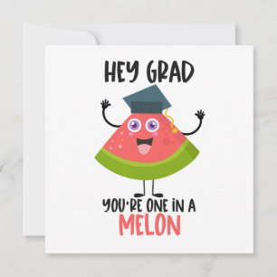 Funny Melon Pun Graduation Card