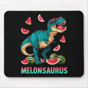 Funny melonsaurus watermelon dinosaur t rex summer mouse pad