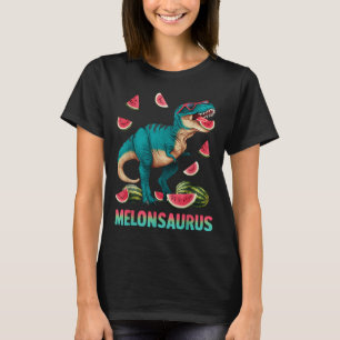 Funny Melonsaurus Watermelon Dinosaur T Rex Summer T-Shirt