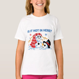 Funny Melting Snowman Is It Hot In Here? T-Shirt