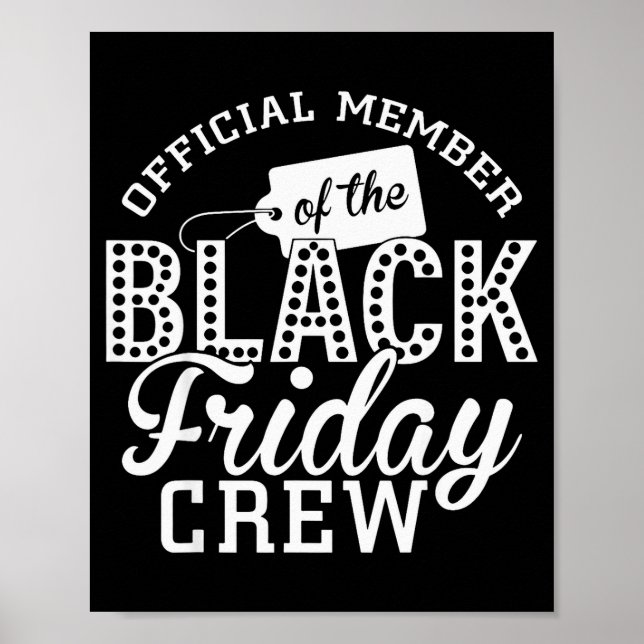 Funny Member Of The Friday Shopng Crew Christmas  Poster (Front)