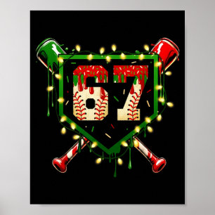 Funny Meme 67 Christmas Baseball Ice Cream Men Boy Poster