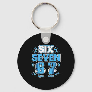 Funny Meme 67 Six Seven 6 7 Italian Brainrot Boys  Key Ring