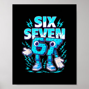 Funny Meme 67 Six Seven 6 7 Italian Brainrot Boys  Poster