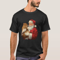Funny Meme Capybara Lover Christmas Santa Holding 