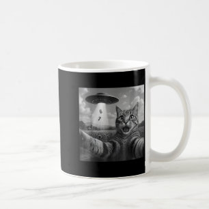 Funny Meme Cat Selfie Six Seven Retro Cat 67 Anima Coffee Mug
