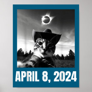 Funny Meme Cat Selfie Total Solar Poster