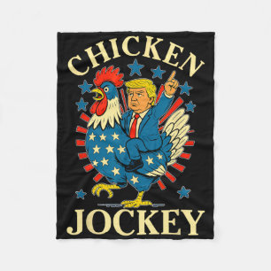 Funny Meme Chicken Jockey Fleece Blanket