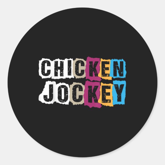 Funny Meme Chicken Jockey T-shirt.png  Classic Round Sticker (Front)