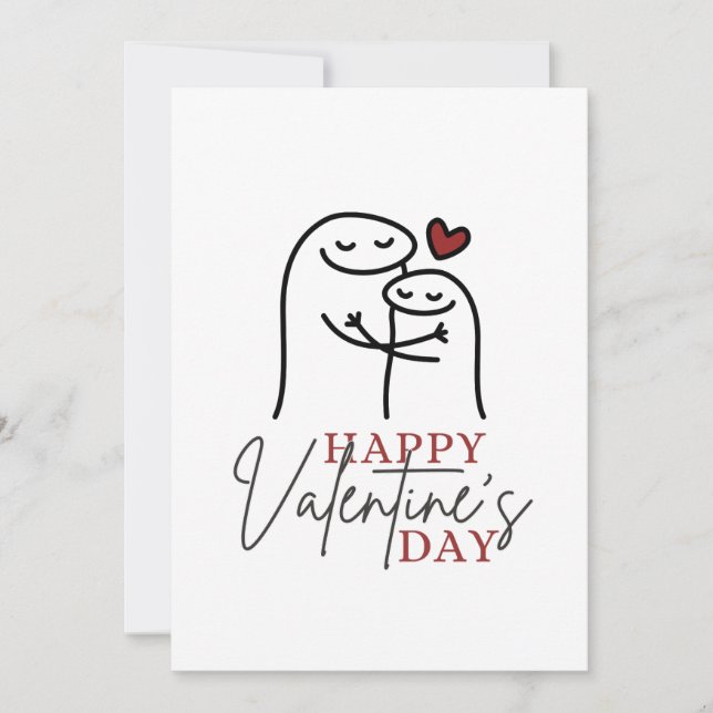 Funny Meme Couple Valentine's Day Card Quirky (Front)