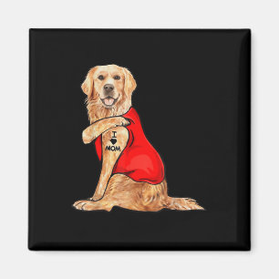 Funny Meme Cute Dog I Love Mum Tattoo Gift Mother Magnet