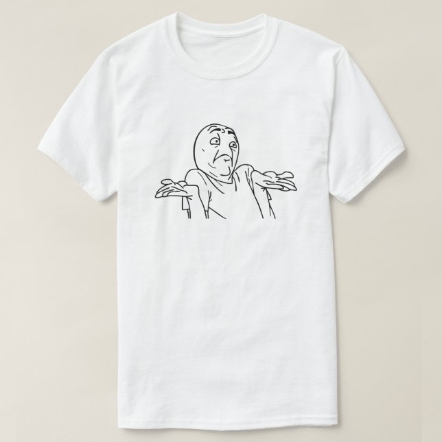 Funny meme face who know T-Shirt (Design Front)