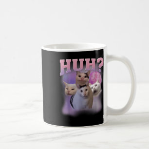 Funny Meme Huh Cat Shirt Cat Lovers Humour Coffee Mug
