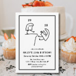 Funny Meme Humour Simple Black White 29th Birthday Invitation<br><div class="desc">Funny Meme Humour Simple Black White 29th Birthday Add a touch of humour to your 29th Birthday celebration with our 'Funny Meme Humour Simple Black White' themed invitation! Dive into a fun-filled event inspired by popular memes in a sleek black and white design. Customise your invite now and let the...</div>