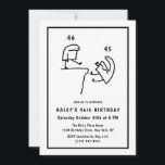 Funny Meme Humour Simple Black White 46th Birthday Invitation<br><div class="desc">Funny Meme Humour Simple Black White 46th Birthday Add a touch of humour to your 46th Birthday celebration with our 'Funny Meme Humour Simple Black White' themed invitation! Dive into a fun-filled event inspired by popular memes in a sleek black and white design. Customise your invite now and let the...</div>