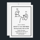 Funny Meme Humour Simple Black White 72nd Birthday Invitation<br><div class="desc">Funny Meme Humour Simple Black White 72nd Birthday Add a touch of humour to your 72nd Birthday celebration with our 'Funny Meme Humour Simple Black White' themed invitation! Dive into a fun-filled event inspired by popular memes in a sleek black and white design. Customise your invite now and let the...</div>