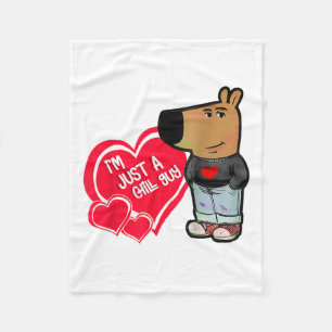 Funny Meme I'm Just A Chill Guy Valentine Couple M Fleece Blanket