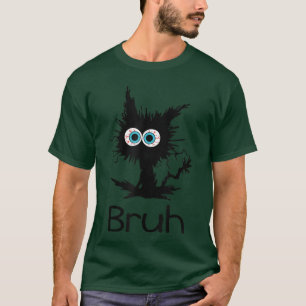 Funny Meme saying Bruh with Cat Greetingseens Boys T-Shirt