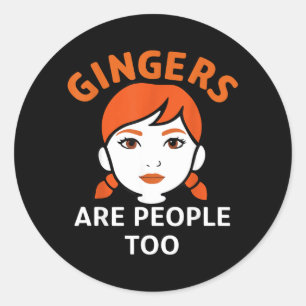 Funny Meme Shrinking Summer Gingers are People Too Classic Round Sticker