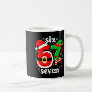 Funny Meme Six Seven 67 Elf 6 7 Santa Christmas Pa Coffee Mug