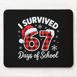 Funny Meme Six Seven Christmas I Survived 67 Days  Mouse Pad