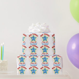 Funny Meme Six Today 6-7 Every Day Birthday Kid's  Wrapping Paper
