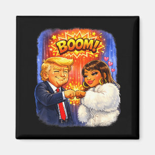 Funny meme trump & nicki high five for fun magnet