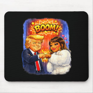 Funny meme trump & nicki high five for fun mouse pad