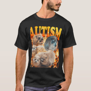 Funny Meme Woodchucks Groundhogs Autistic Autism A T-Shirt
