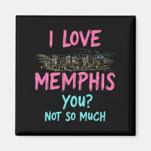 Funny Memphis Tennessee Night Skyline Vintage Prem Magnet