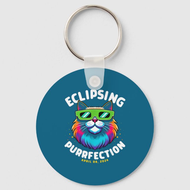 Funny Men Total Solar Eclipse Totality Astronomy Key Ring (Front)
