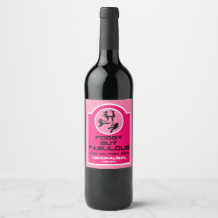Funny Menopausal Gifts For Women Wine Label