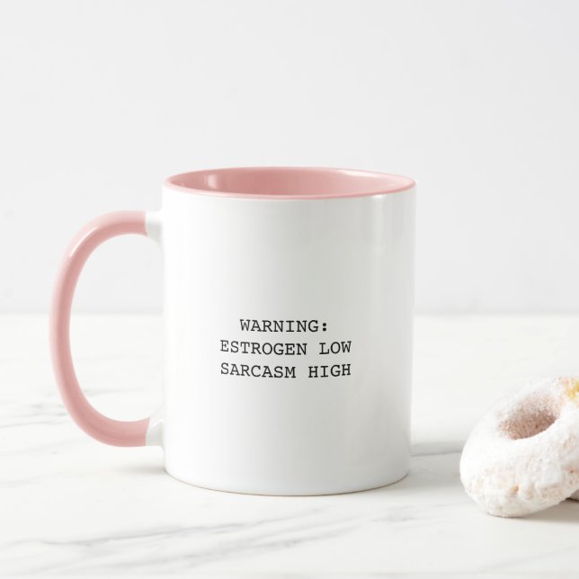 Funny Menopause Hormonal Humourous Mug (With Donut)