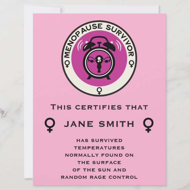 Funny Menopause Survivor (Front)