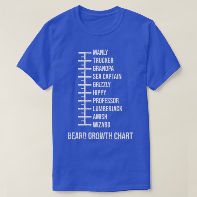 Funny Mens Beard Chart T-Shirt (Design Front)