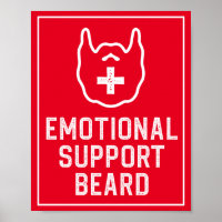 Funny Men's Emotional Support Beard Joke Gift
