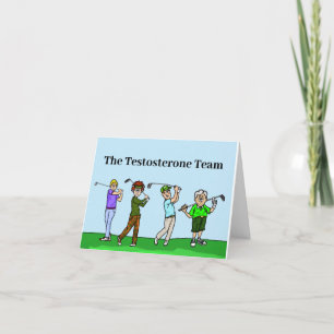 Funny Men's Golf Team Greeting Card