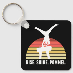 Funny Mens Gymnastics Eat Sleep Pommel Horse Key Ring
