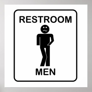 Funny Men's Restroom Sign