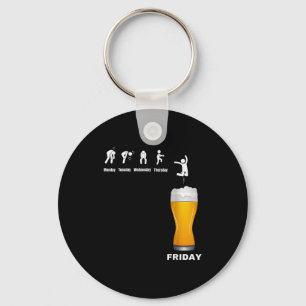 Funny Mens Week From Monday To Friday - Beer Alcoh Key Ring