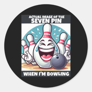Funny Mens Womens Kids Seven Pin Laughing When I'm Classic Round Sticker