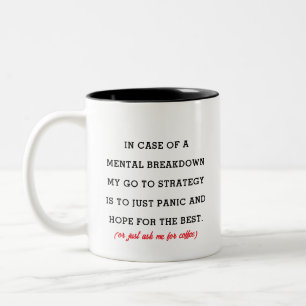 Funny Mental Breakdown Coffee Mug Vintage Sarcasm