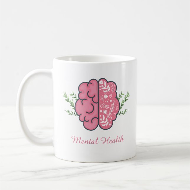 Funny Mental Health | be kind to your mind  Coffee Mug (Left)