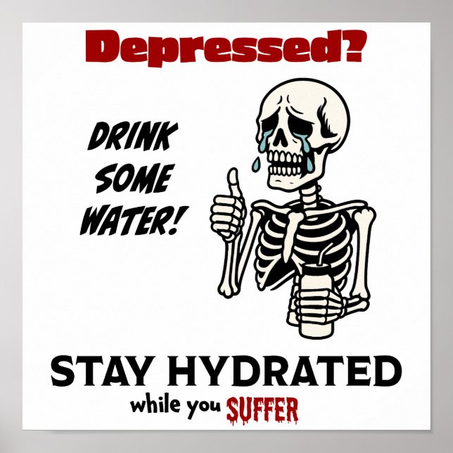 Funny Mental Health Poster - Dark Print (Front)