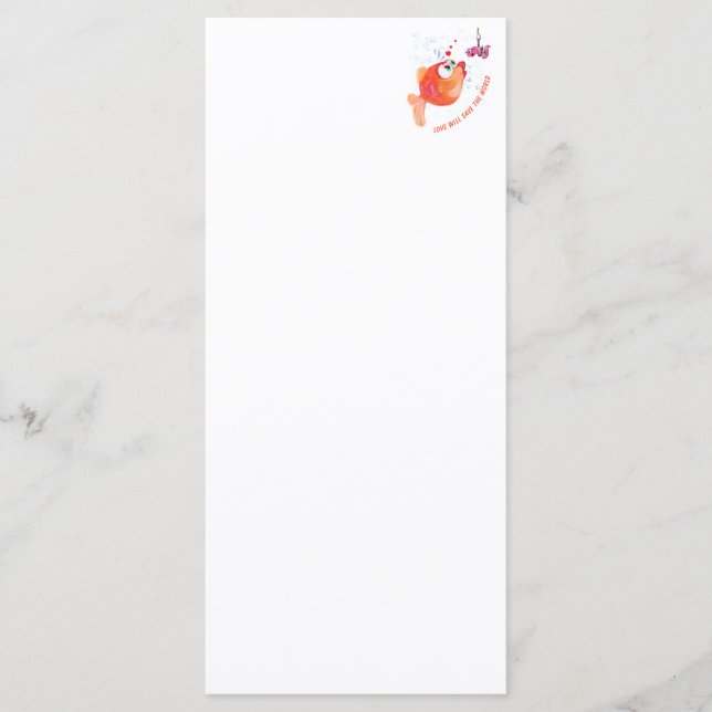 Funny Menu Happy Fish and Worm Customisable (Front)