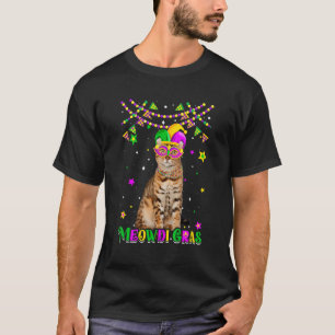 Funny Meowdi Gras Bengal Cat Mardi Gras Carnival M T-Shirt