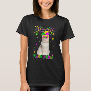 Funny Meowdi Gras Persian Cat Mardi Gras Carnival  T-Shirt