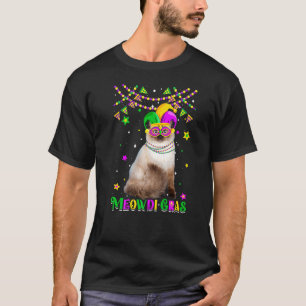 Funny Meowdi Gras Ragdoll Cat Mardi Gras Carnival T-Shirt