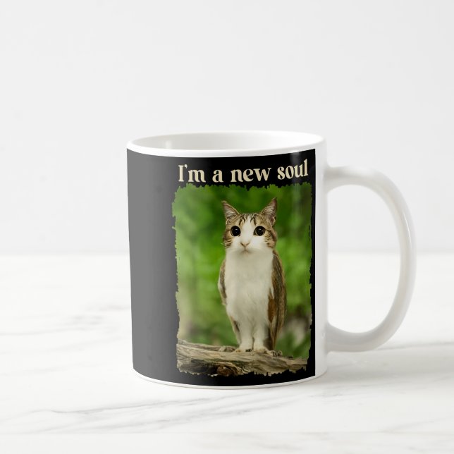 Funny Meowl Meme, Cat Owl Meme Brainrot Gen Alpha  Coffee Mug (Right)